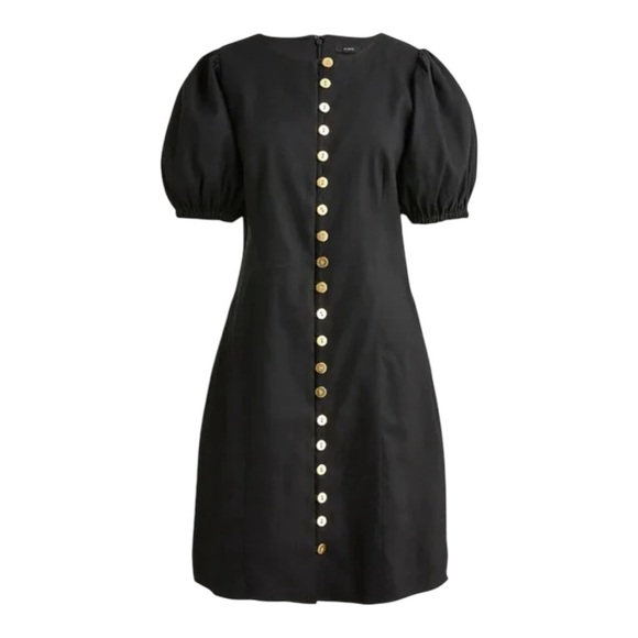 J. Crew Stretch Linen Viscose Blend Button-Front mini dress Size XS - Picture 1 of 7